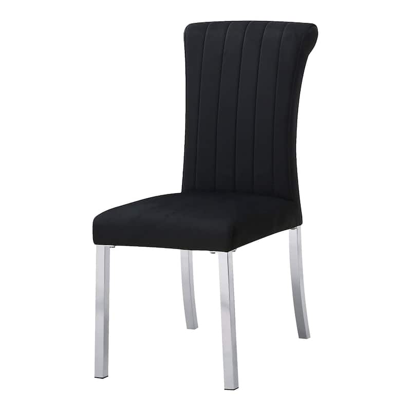 Furniture of America Carra Modern 5-Piece Stainless Steel Dining Table Set