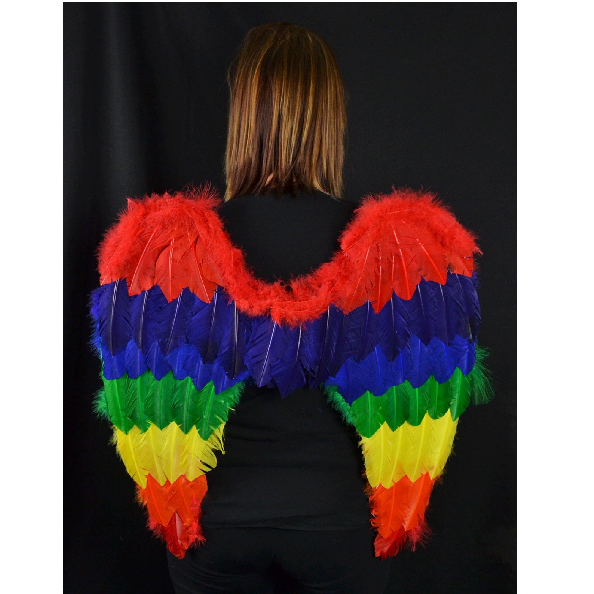 Shop 27 Vibrantly Colored Rainbow Pattern Adult Angel Wings Costume Accessories One Size Fits Most One Size Overstock 22621944