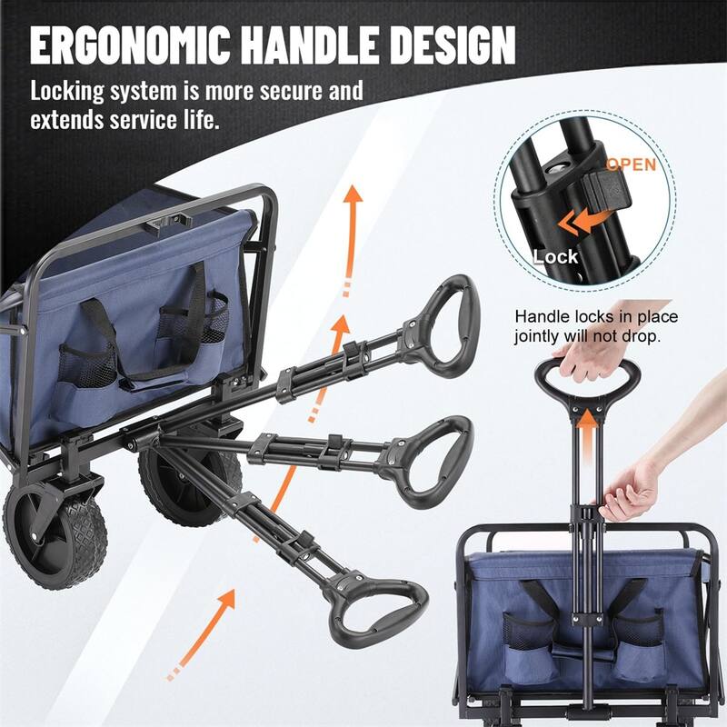 2 Folding Campers,Big Large Capacity Folding Cart Wagon Cart