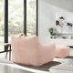 preview thumbnail 7 of 23, Plush Cloud-Like Bean Bag Chair & Ottoman Set - Soft Microsuede Lounger for Living Room/Playroom