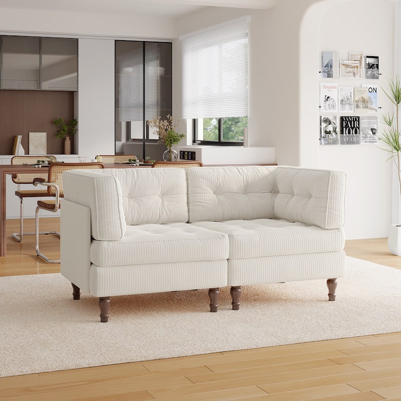 Madison Oversized Upholstered Corduroy Modular Sectional Sofa