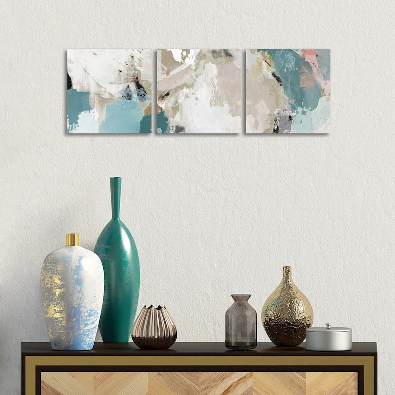 iCanvas "Abstract Dream I" by Isabelle Z 3-Piece Canvas Wall Art Set - 12x36x1.5