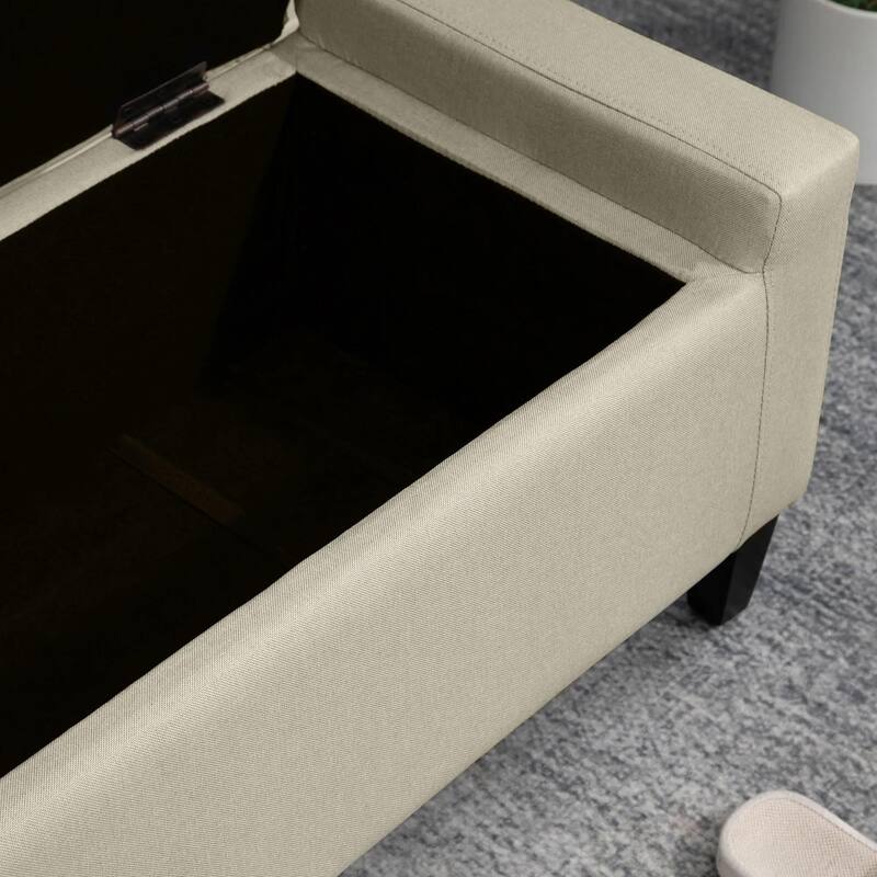 Upholstered Hidden Storage Ottoman Bench with Button Tufted, Lift Top