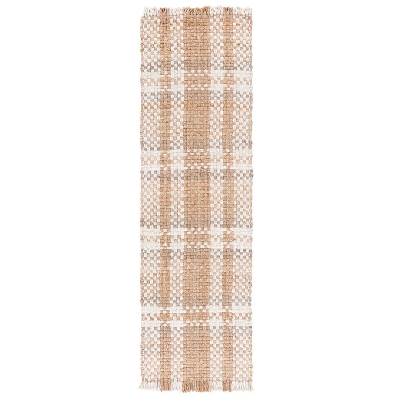 SAFAVIEH Hand-Woven Natural Fiber Trisha Casual Jute Rug - 2'3" x 8' Runner - Natural/Bleach