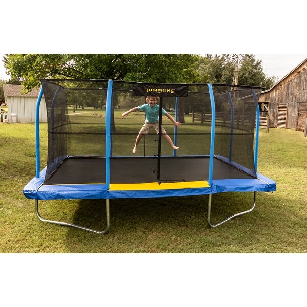 JumpKing JKRC1014C319 10 x 14 Foot Enclosed Rectangular Trampoline
