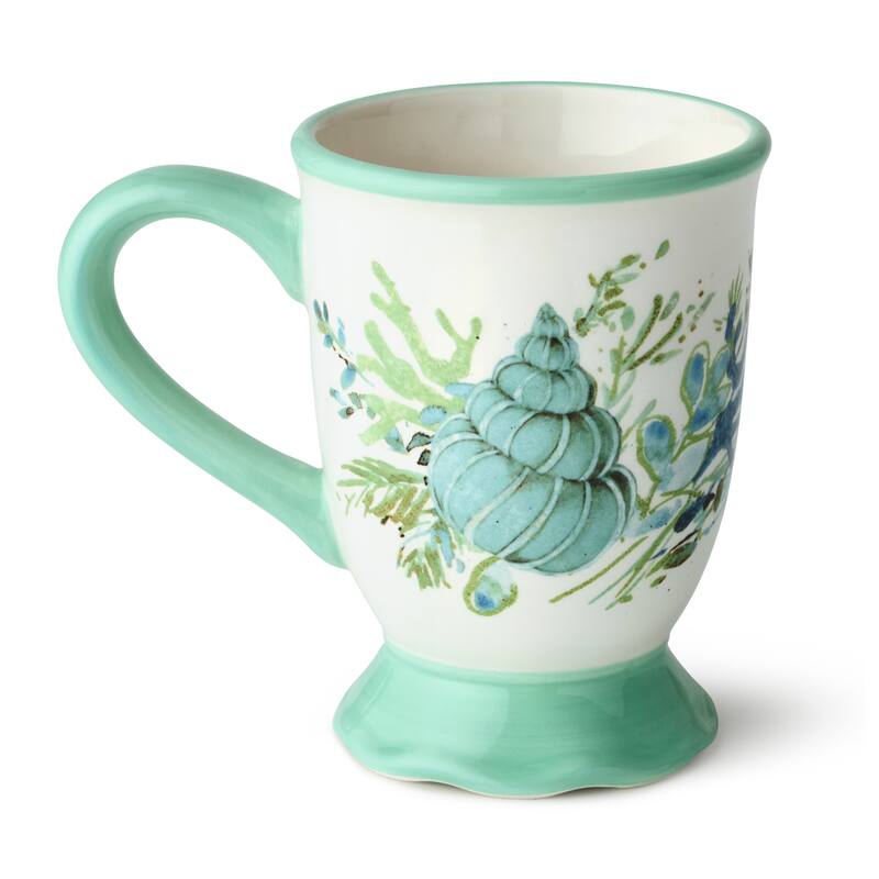 Certified International Sea Glass 14 oz. Mugs, Set of 4 Assorted Designs