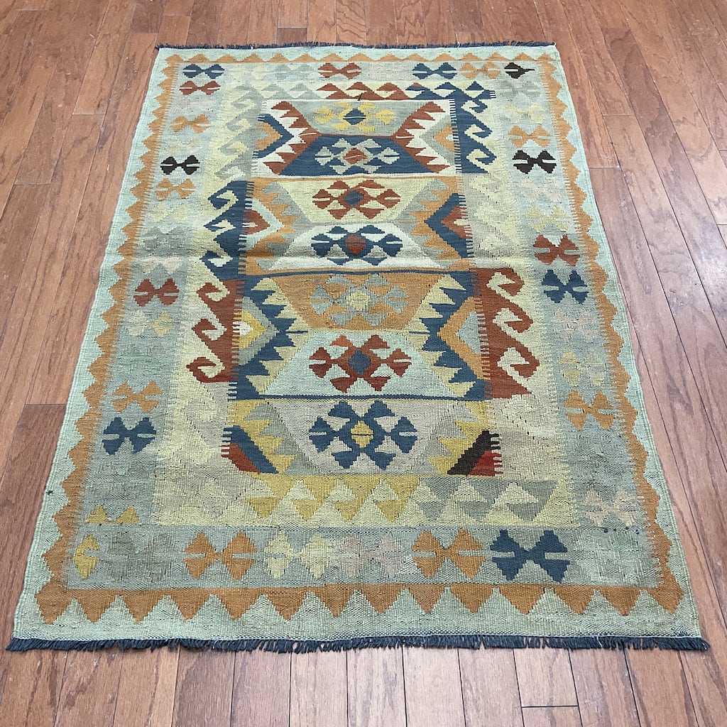 HERAT ORIENATL Hand-woven Mimana Kilim Wool Rug (3'3 x 4'11) - 3'3" x 4'11"