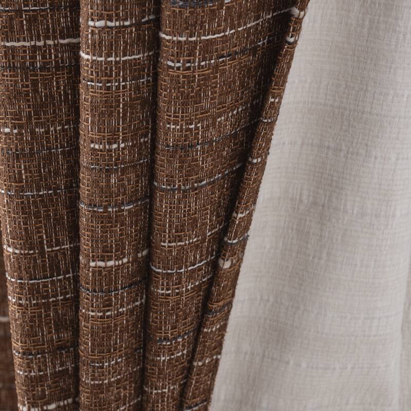 Kensington Striped Texture Window Curtain Panel 84" or 95"