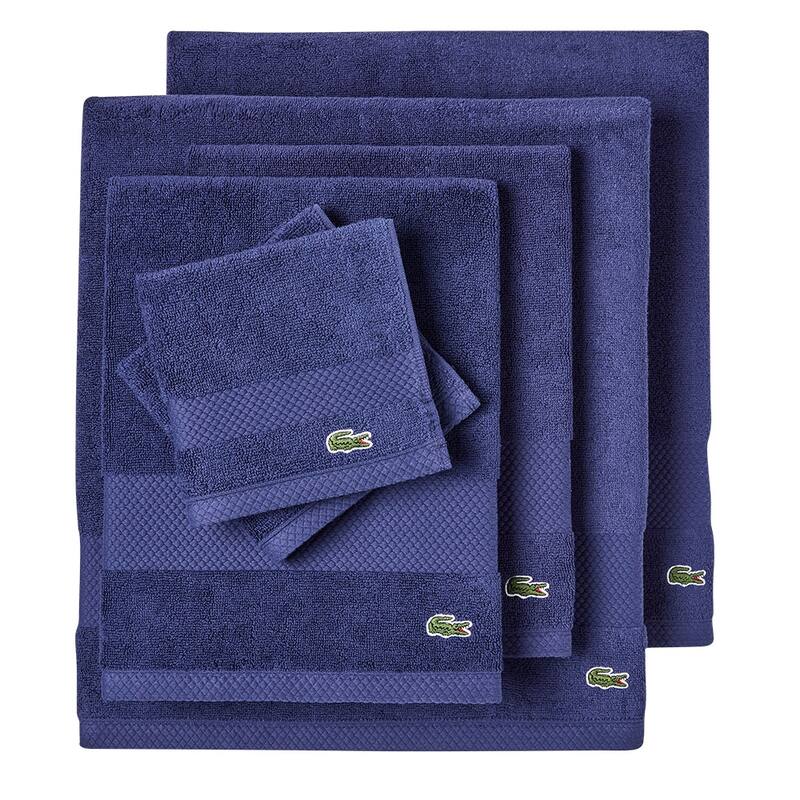 Lacoste Heritage Supima 100% Cotton 6 Piece Towel Set - Navy