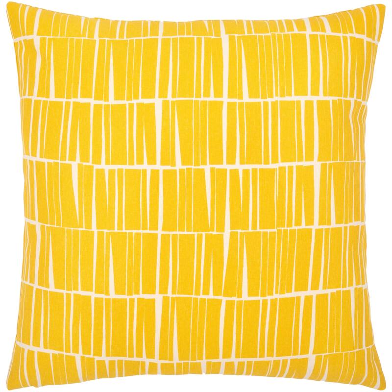 Artistic Weavers Ilayda Abstract Stripe Modern Throw Pillow - 20"H x 20"W - Cover Only - Yellow