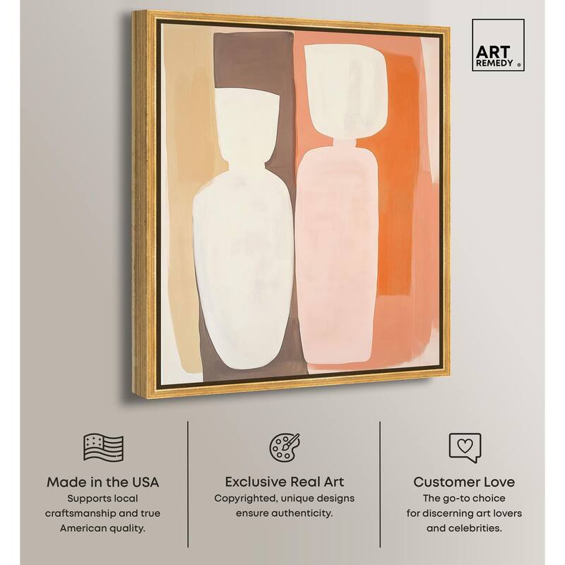 Pink Meets Clay I Canvas by Art Remedy