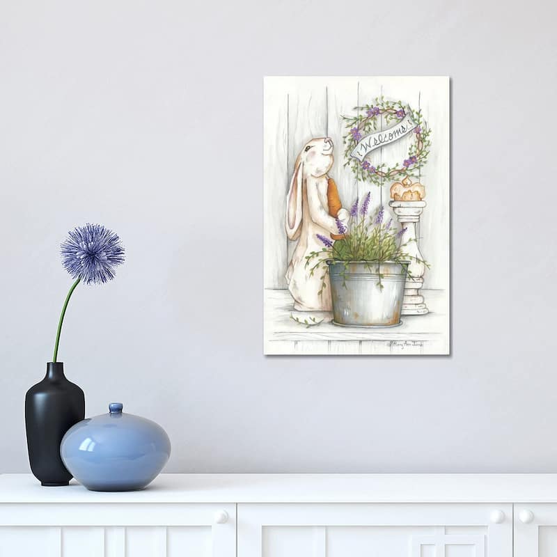 iCanvas "Welcome Bunny" by Mary Anne June Canvas Print - 18x12x1.5