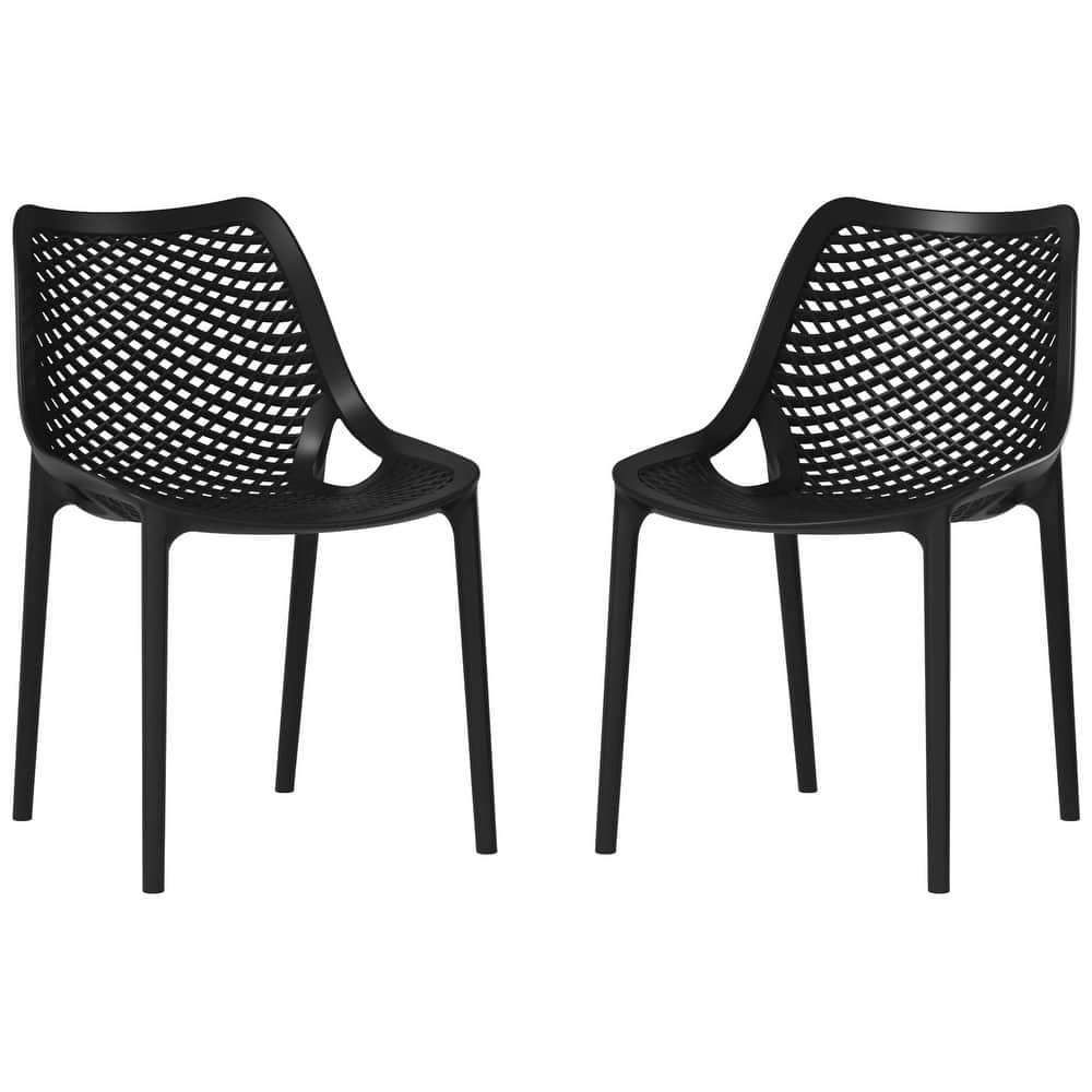 Frond and Form Outdoor Stacking Dining Side Chair (Set of 2)