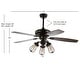 preview thumbnail 12 of 13, JONATHAN Y Zara 52" Caged 3-Light Metal/Wood LED Ceiling Fan, Black