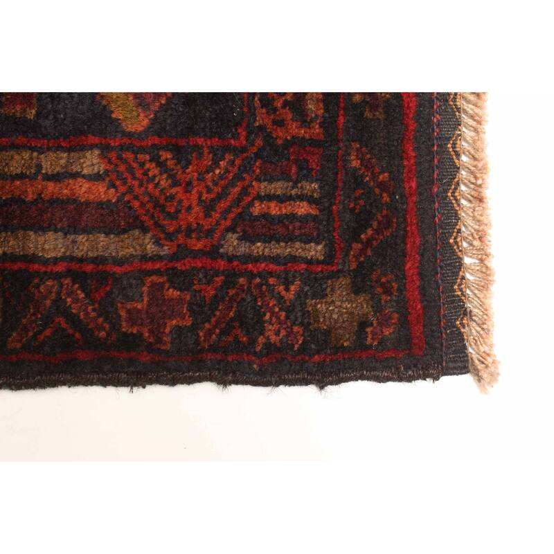 ECARPETGALLERY Hand-knotted Teimani Dark Navy Wool Rug - 2'10 x 4'0