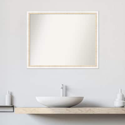 Morgan Non-Beveled Wood Framed Bathroom Vanity Wall Mirror