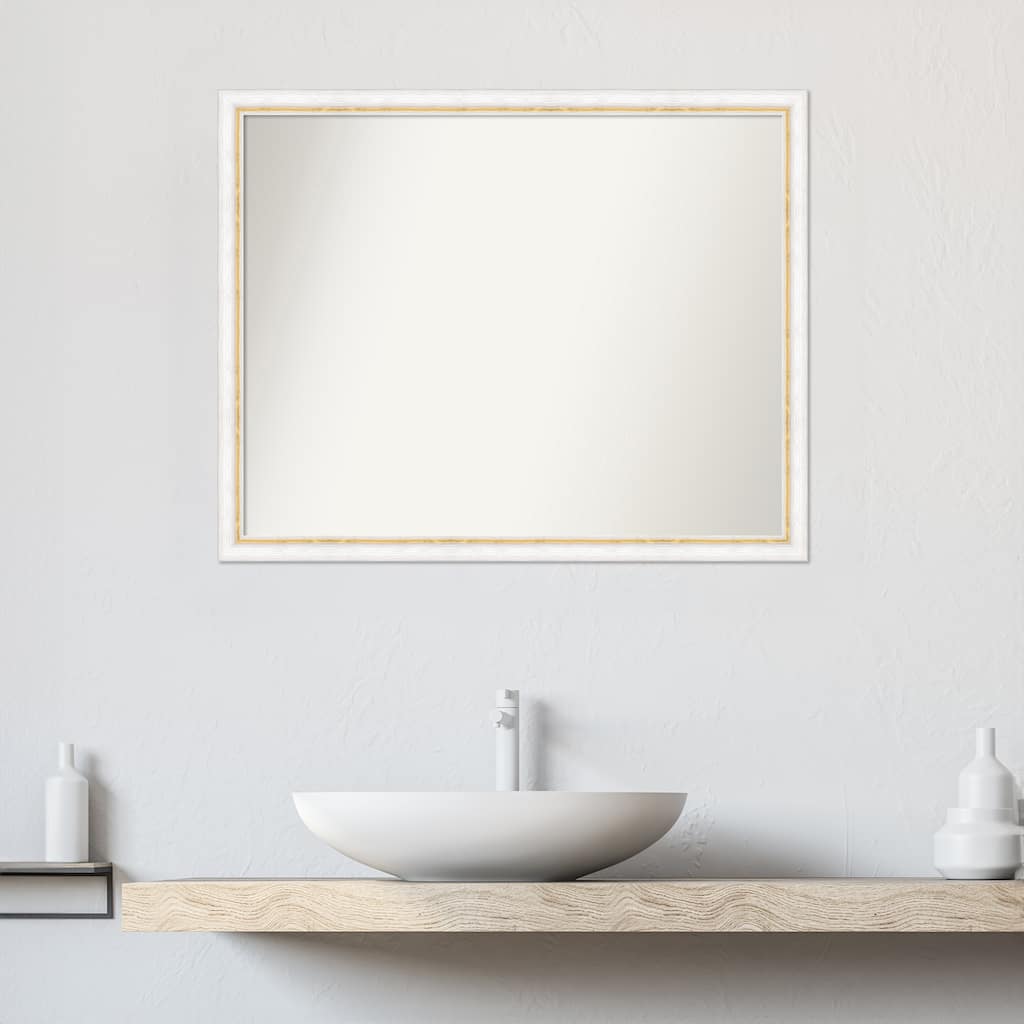 Morgan Non-Beveled Wood Framed Bathroom Vanity Wall Mirror
