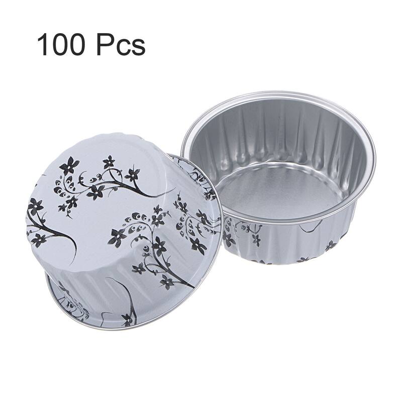 Black Plum Cupcake Cups, 66x36x85mm Aluminum Foil Standard Cupcake Liners - Black Plum