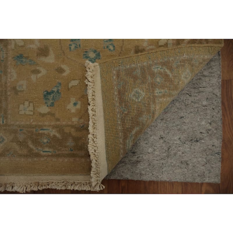 Hand Knotted Oriental 100% Wool Carpet Traditional All-Over Brown Ziegler Area Rug - 3' 11'' X 1' 11''