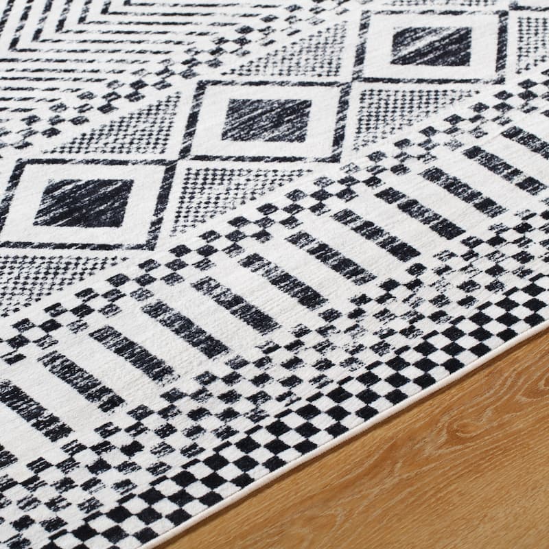 Livabliss Scandinavian Lavable Tribal Washable Area Rug