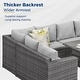 preview thumbnail 7 of 17, 9-Seat Wicker Patio Dining Set with Ottomans
