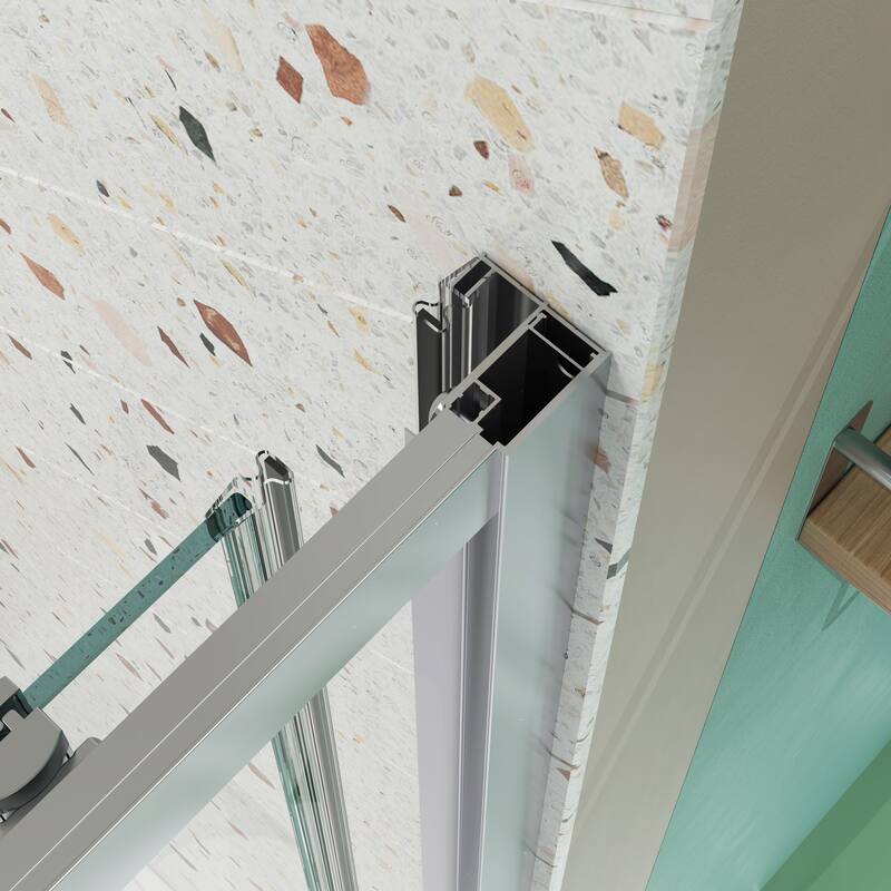 Framed Single Sliding Shower Door with 1/4" Tempered Glass