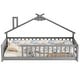 preview thumbnail 29 of 31, Twin Size Pine Wood House-Shaped Bed with Guardrails, No Door