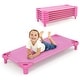 preview thumbnail 8 of 6, 6-Pack Stackable Kids Naptime Cot Toddler Daycare Cots Rest Mat Pink