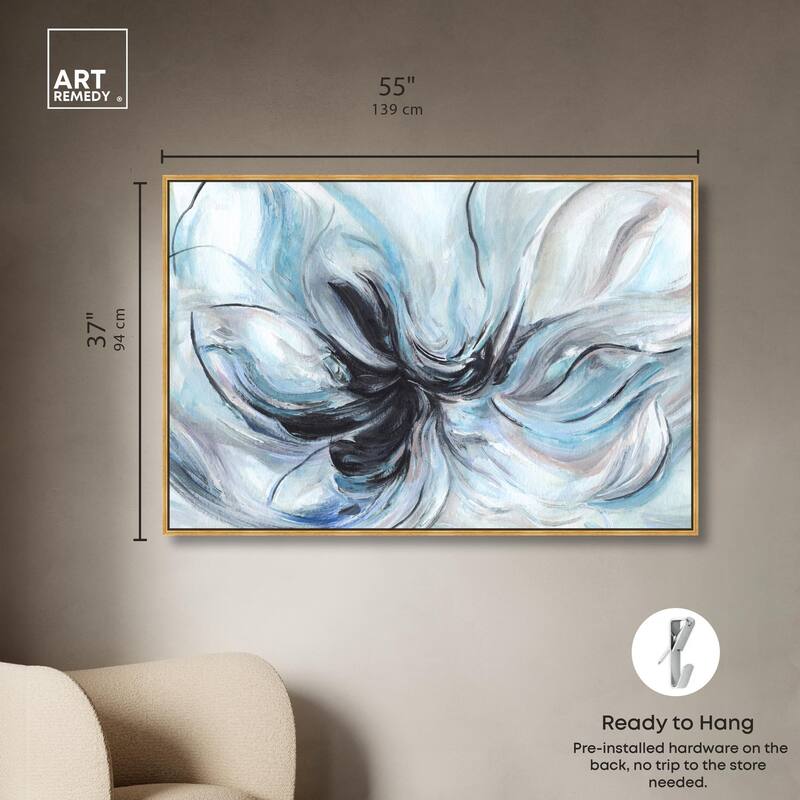 Soft Blues Canvas by Art Remedy