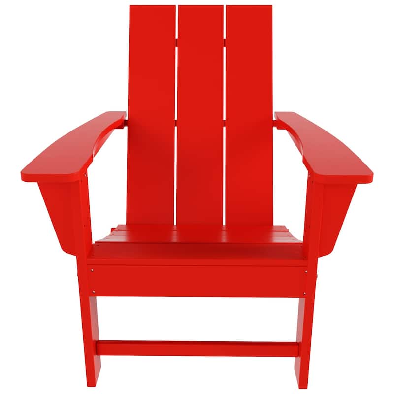 Shoreside Modern Poly Folding Eco-Friendly All Weather Adirondack Chair (Set of 8)