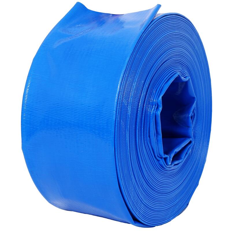 4x100" Heavy Duty Pool Backwash Hose, Reinforced PVC with 2 Clamps