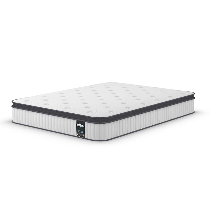 12-Inch Hybrid Memory Foam Pocket Spring Mattress - White