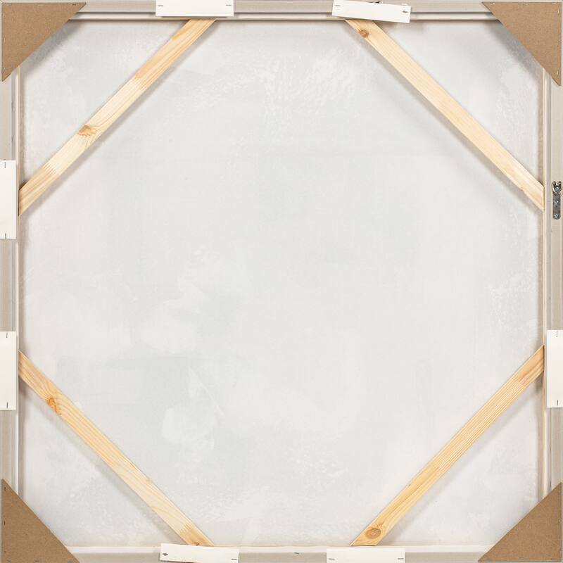 Canvas Wall Art Wood Frame Abstract Geometric Design - 40" Multi