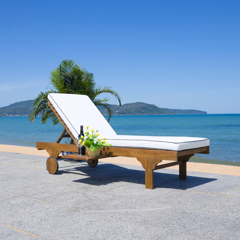 SAFAVIEH Iyanna Lounge Chair - 25 In. W x 80 In. D x 17-42 In. H - 25"W x 80"D x 17-42"H