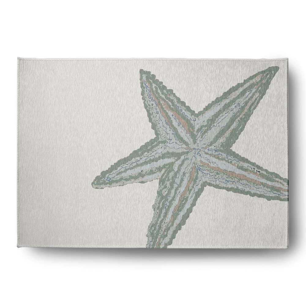 Large Starfish Nautical Indoor/Outdoor Rug
