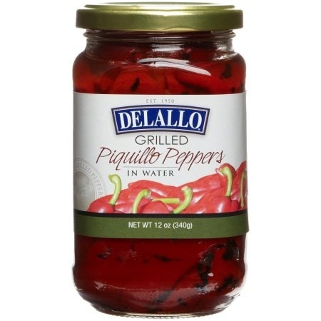 Delallo Grilled Piquillo Peppers - Case of 12 - 12 oz.