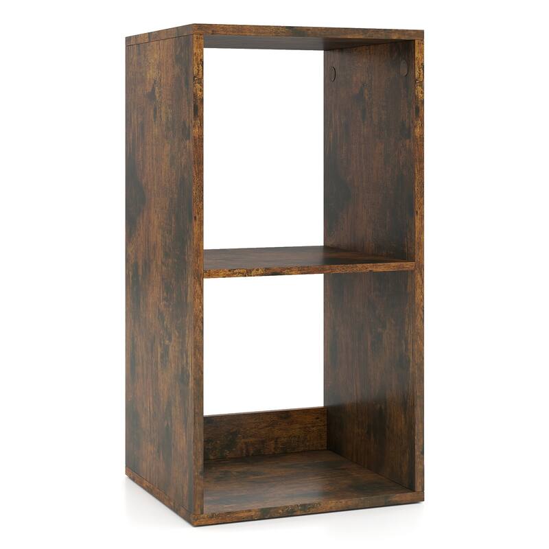 Costway 2/3-Cube Bookcase Open Back Bookshelf with Anti-tip Kit Modern