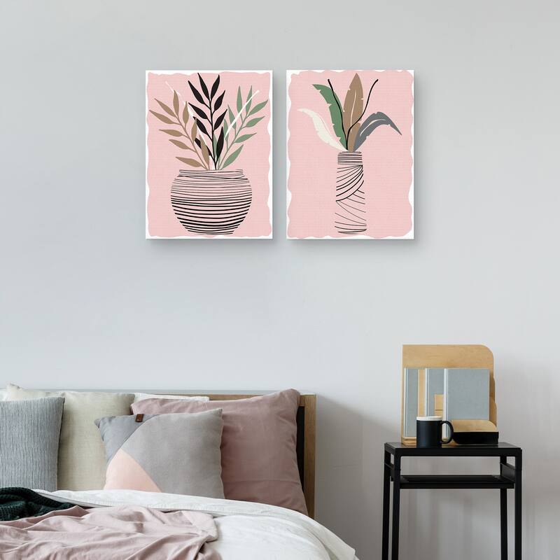 Wired Palm I, Wired Palm II by Daniela Santiago Canvas Art Prints