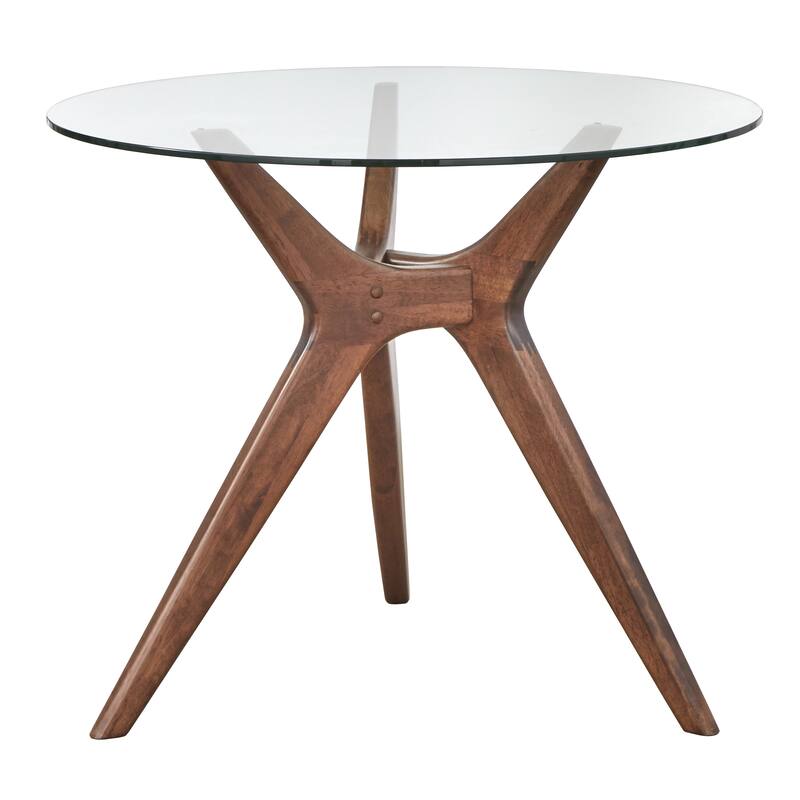 Lifestorey Toni Solid Wood and Glass Dining Set