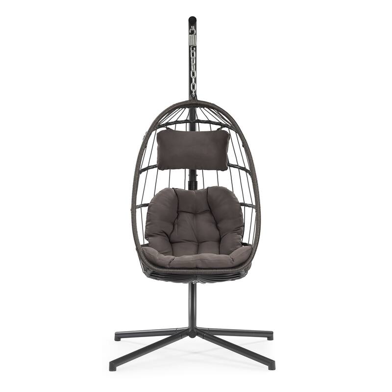 Outdoor hanging Egg Chair - DARK GREY
