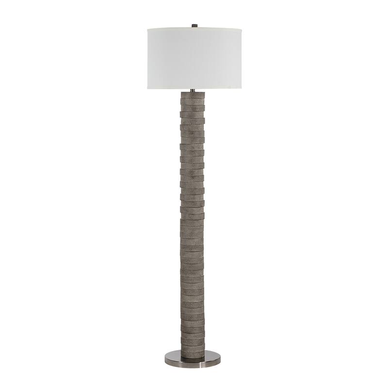 Everren Moringa 72.0" Height Floor Lamps, Warm Charcoal Grey