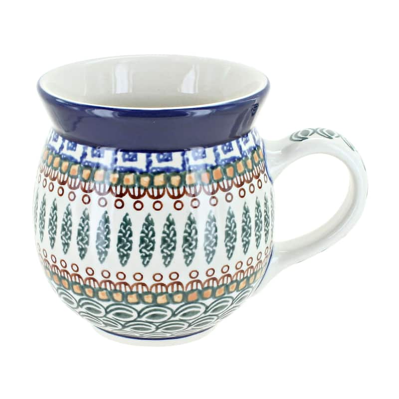 Blue Rose Polish Pottery Ceramika Artystyczna Bubble Mug