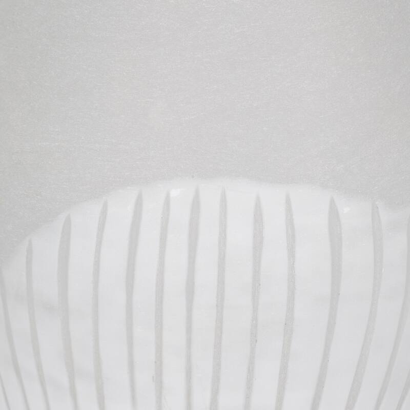 Glass Modern Handblown Artisan Bottle - White