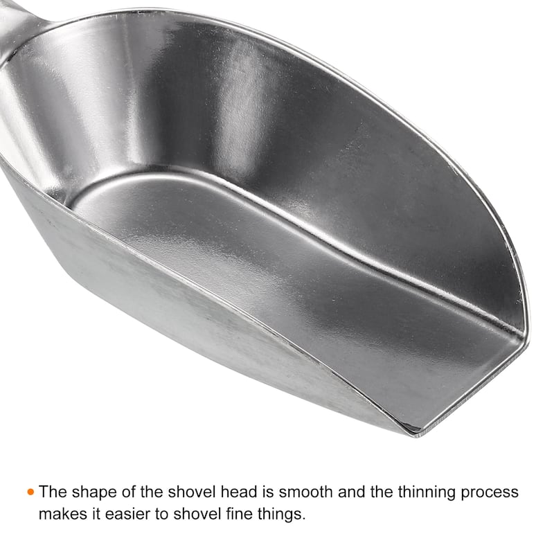 Ice Scoops Aluminum 6.3" Small Ice Maker Flour Cereal Sugar Utility Shovel - Silver Tone