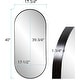 preview thumbnail 10 of 9, Allan Andrews Stainless Steel Framed Capsule Wall Mirror - 40"H x 17.75"W