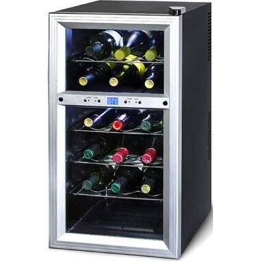 Shop Kalorik Wcl 20629 18 Bottle Dual Zone Wine Cooler Black Silver Overstock 15011911