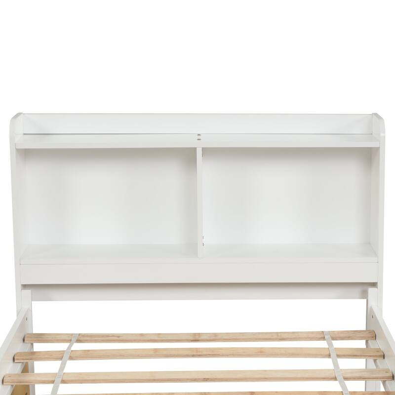 win Bed with Trundle and Bookcase