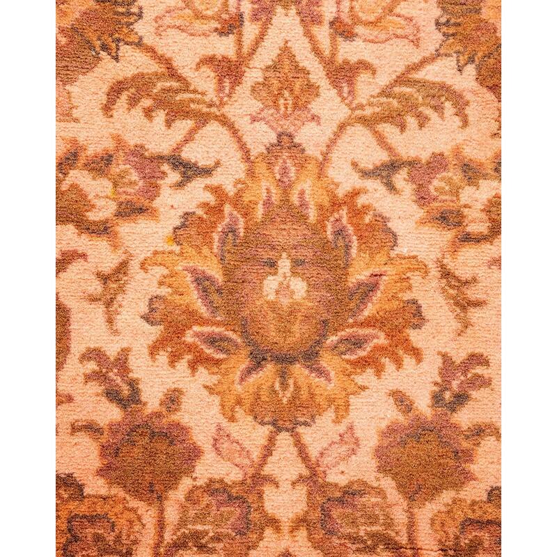 Overton Hand Knotted Wool Vintage Inspired Modern Contemporary Overdyed Pink Area Rug - 3' 3" x 5' 4"
