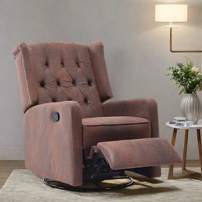 Swivel Glider Rocking Recliner Chair with 360° Rotation, Adjustable Recline and Ergonomic Design