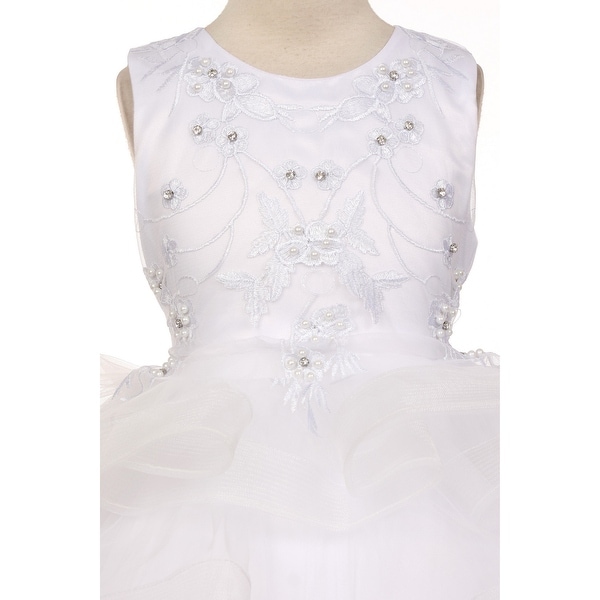 white floral applique